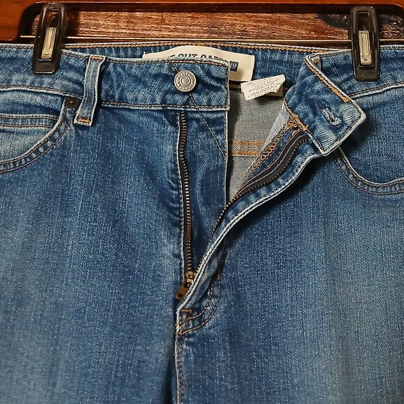 Vintage GAP Jeans Size 12 Boot Cut Capri '01 Blue Denim Stretch Mid Rise - Picture 6 of 9